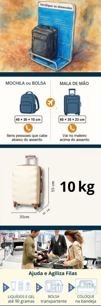 Tamanho ideal da mochila 